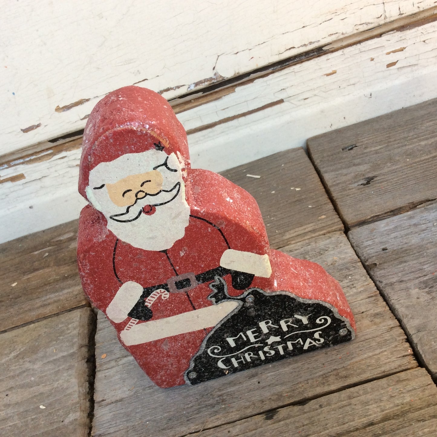 AGD Christmas Decor - Oh What Fun! Prim Wood Sleigh Display