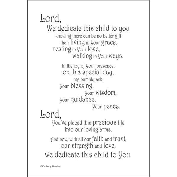 ITT Craft Supply - Child's Dedication Poem For A Page Sticker Sheet