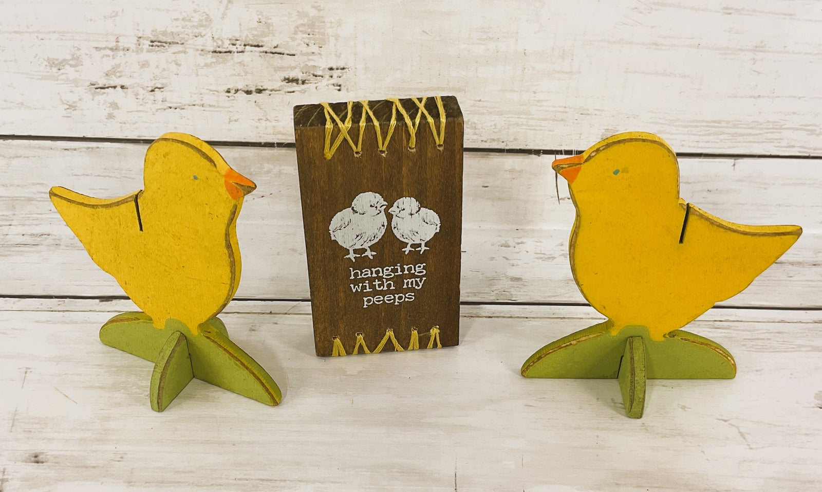 PBK Easter Decor - Hanging With My Peeps Chicks 3pc Set