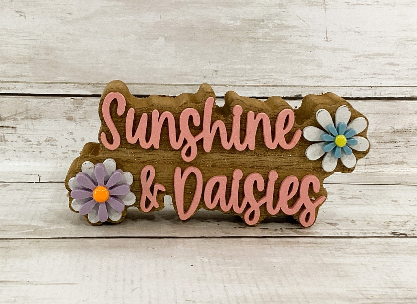 AGD Spring Decor - Daisy Sunshine Highland Cow Tier Tray Decor 3pc