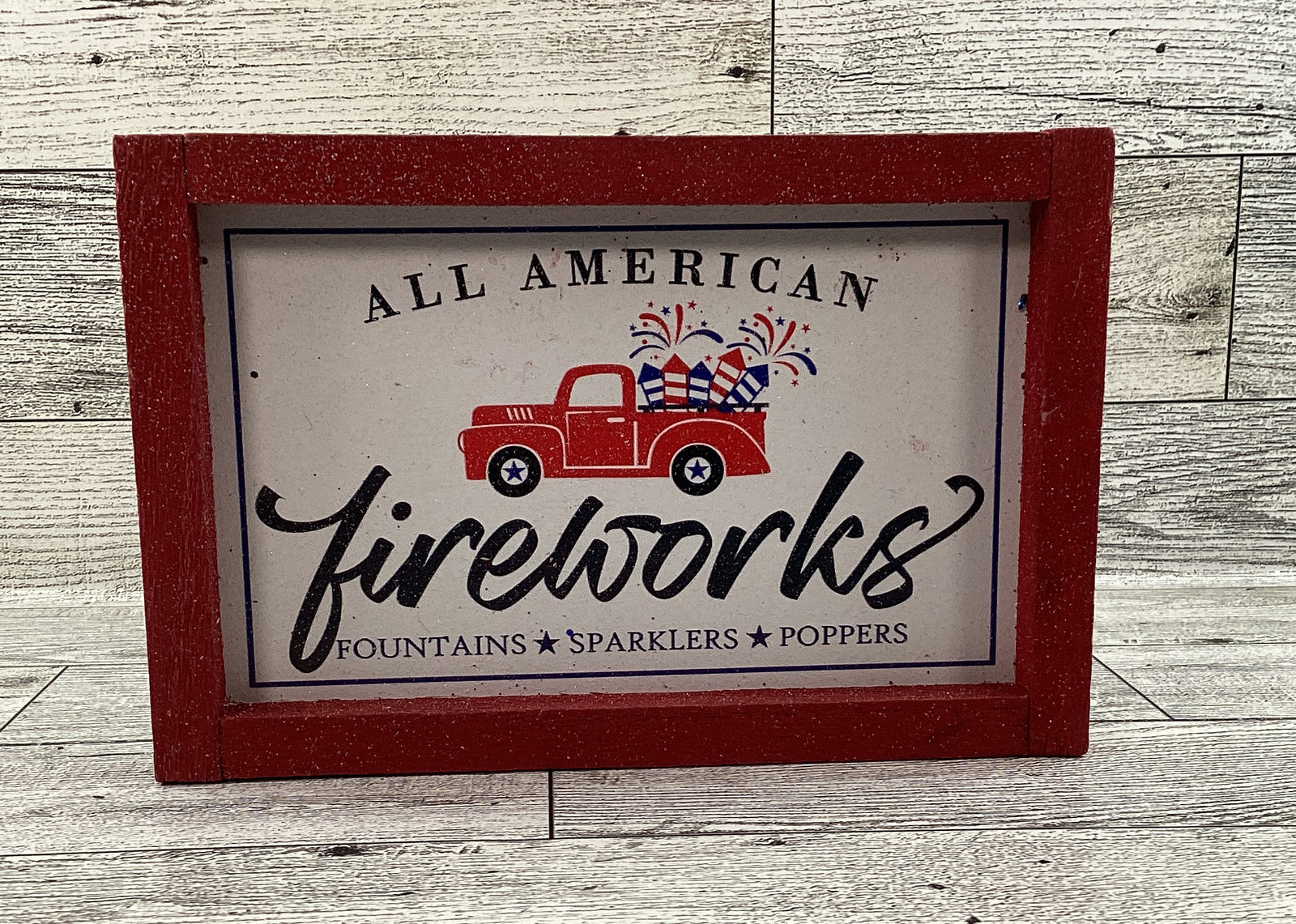 AGD Patriotic Decor - Firecrackers and Truck Sign