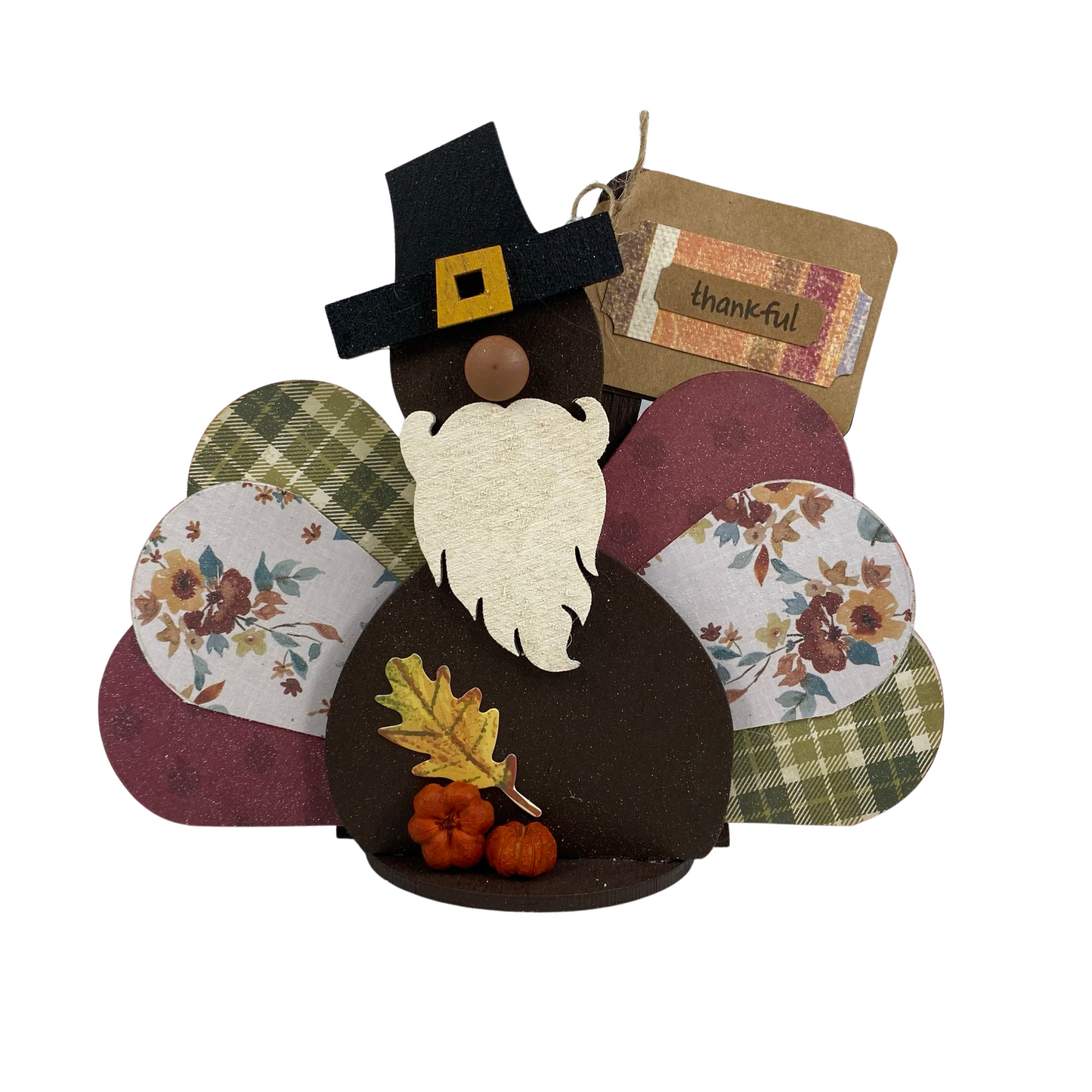 AGD Fall Decor - Thankful Turkey Gnome Sitter
