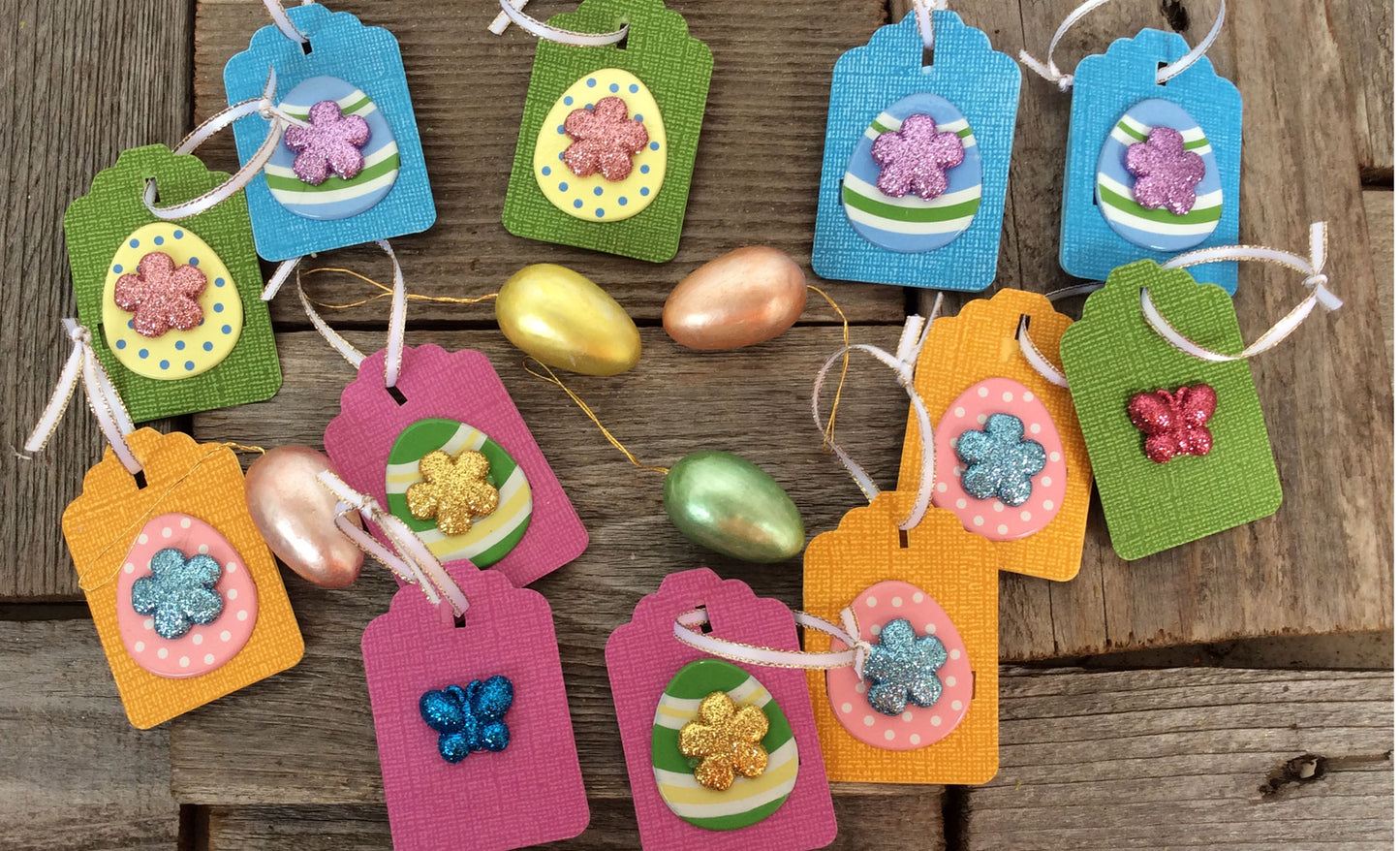 AGD Easter Decor - 2ft White Wire Tree with Ornaments #68