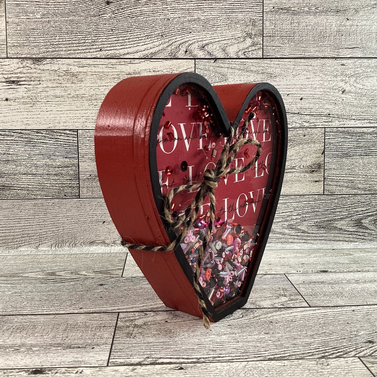 AGD  Valentine Decor - Heart Shaker Love Word Tabletop Display