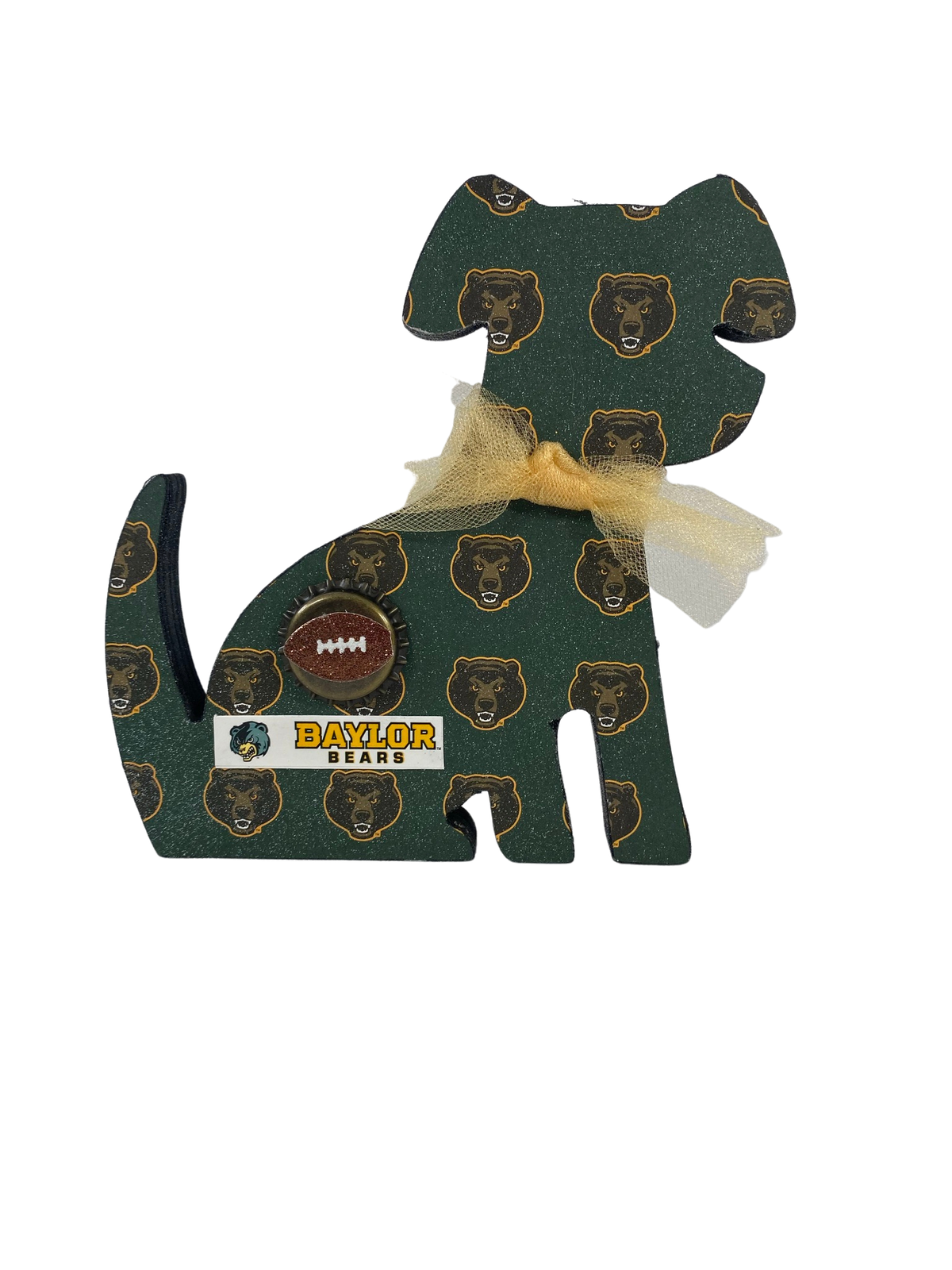 AGD Fall Decor - Baylor Bears College Football Chunky Wood Sitter
