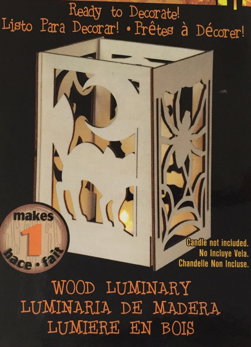 Darice Craft Supply - Halloween DIY Wood Luminary 6pc Set