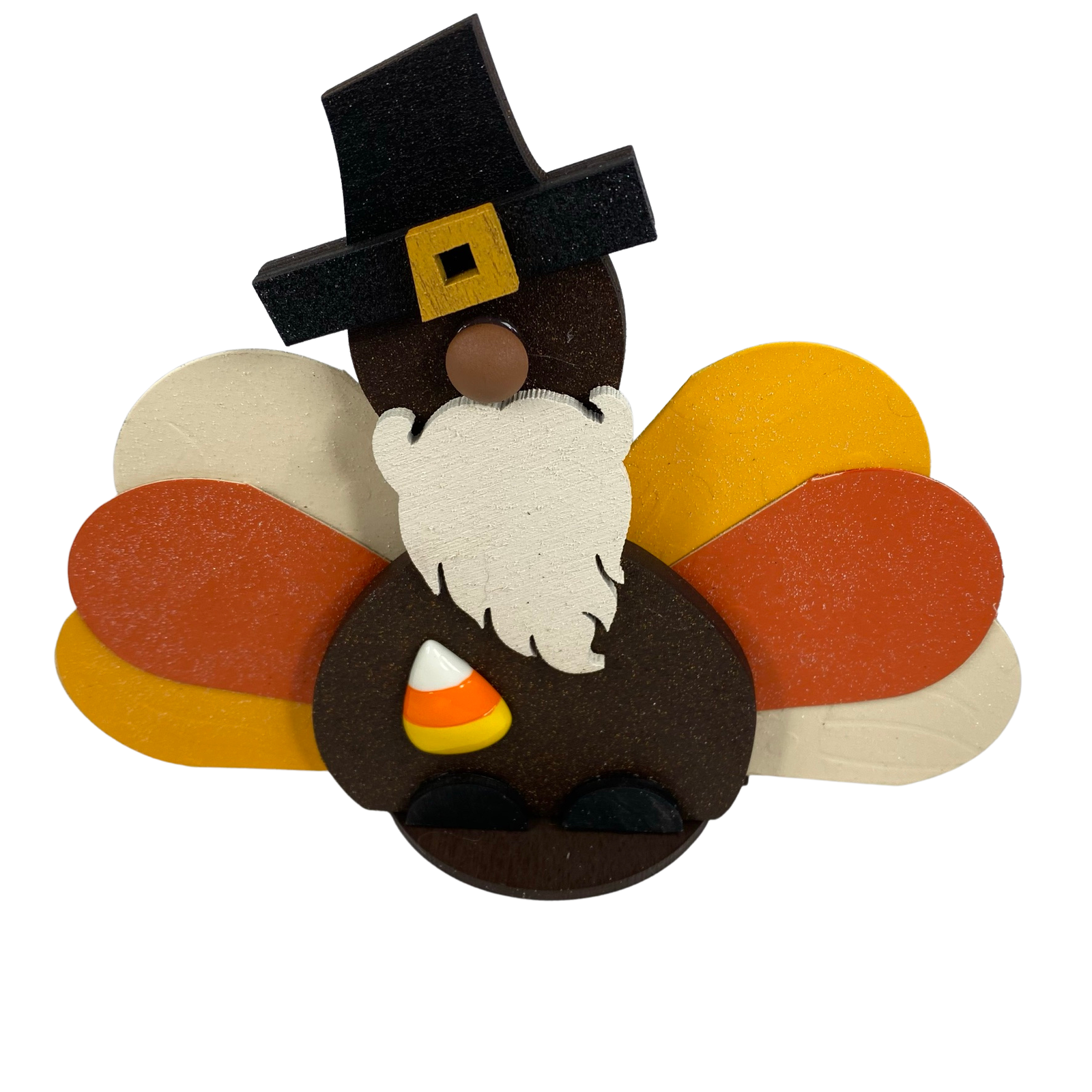 AGD Fall Decor - Candy Corn Turkey Gnome Sitter