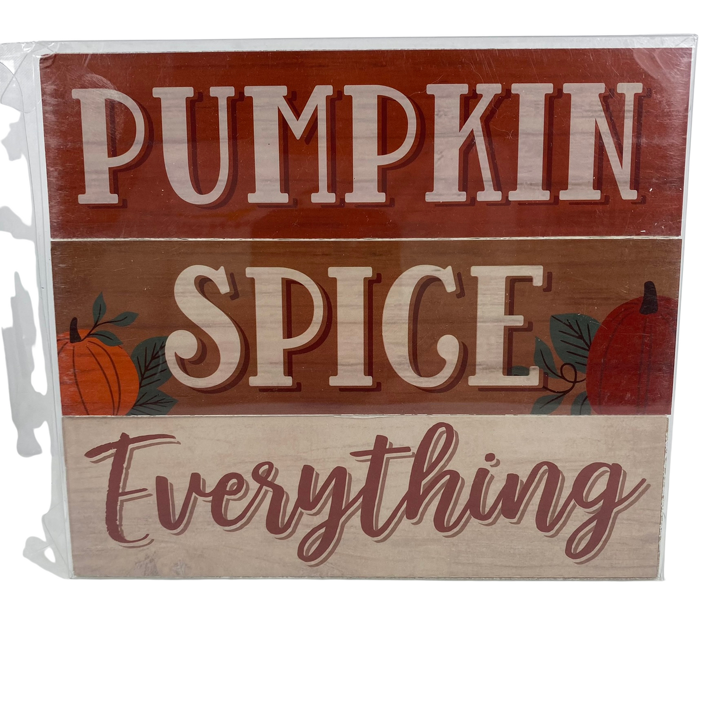 WM Fall Decor - Pumpkin Spice Everything Wood Tabletop Block Sign Set