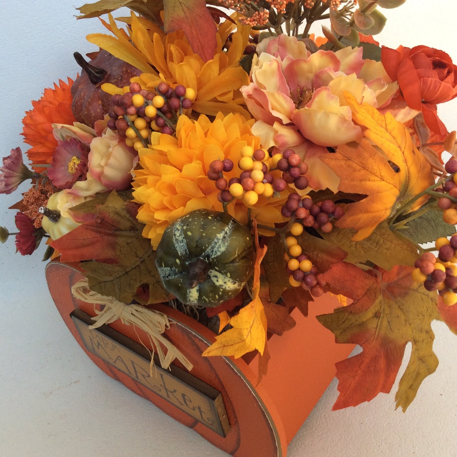 AGD Fall Decor - Farm Market Pumpkin Artificial Floral Display
