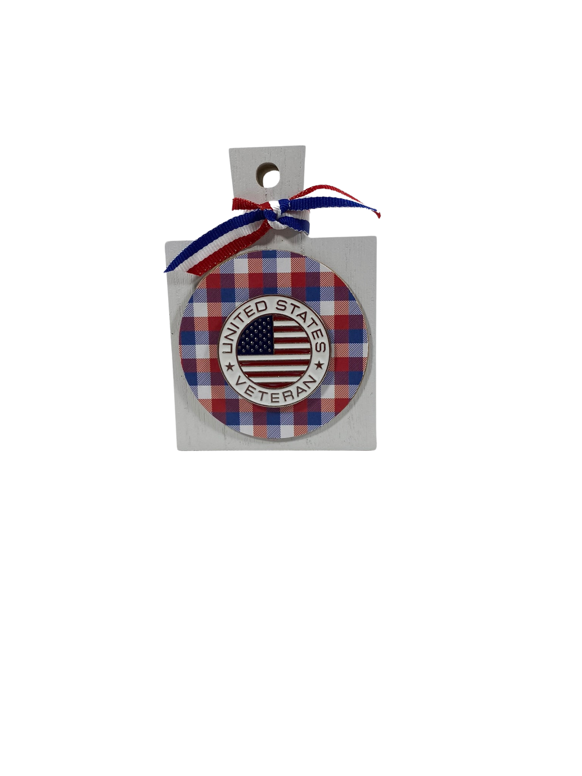 AGD Patriotic Decor - United States Veteran Mini Cutting Board Tier Tray Sign