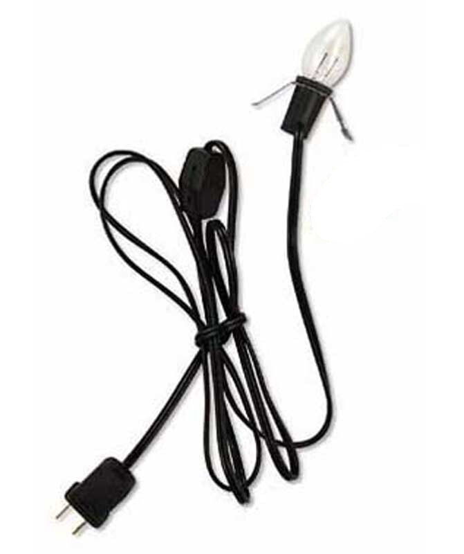 PBK Clip Light Halloween Decor - Village Light 1 Clear Bulb on Black Cord