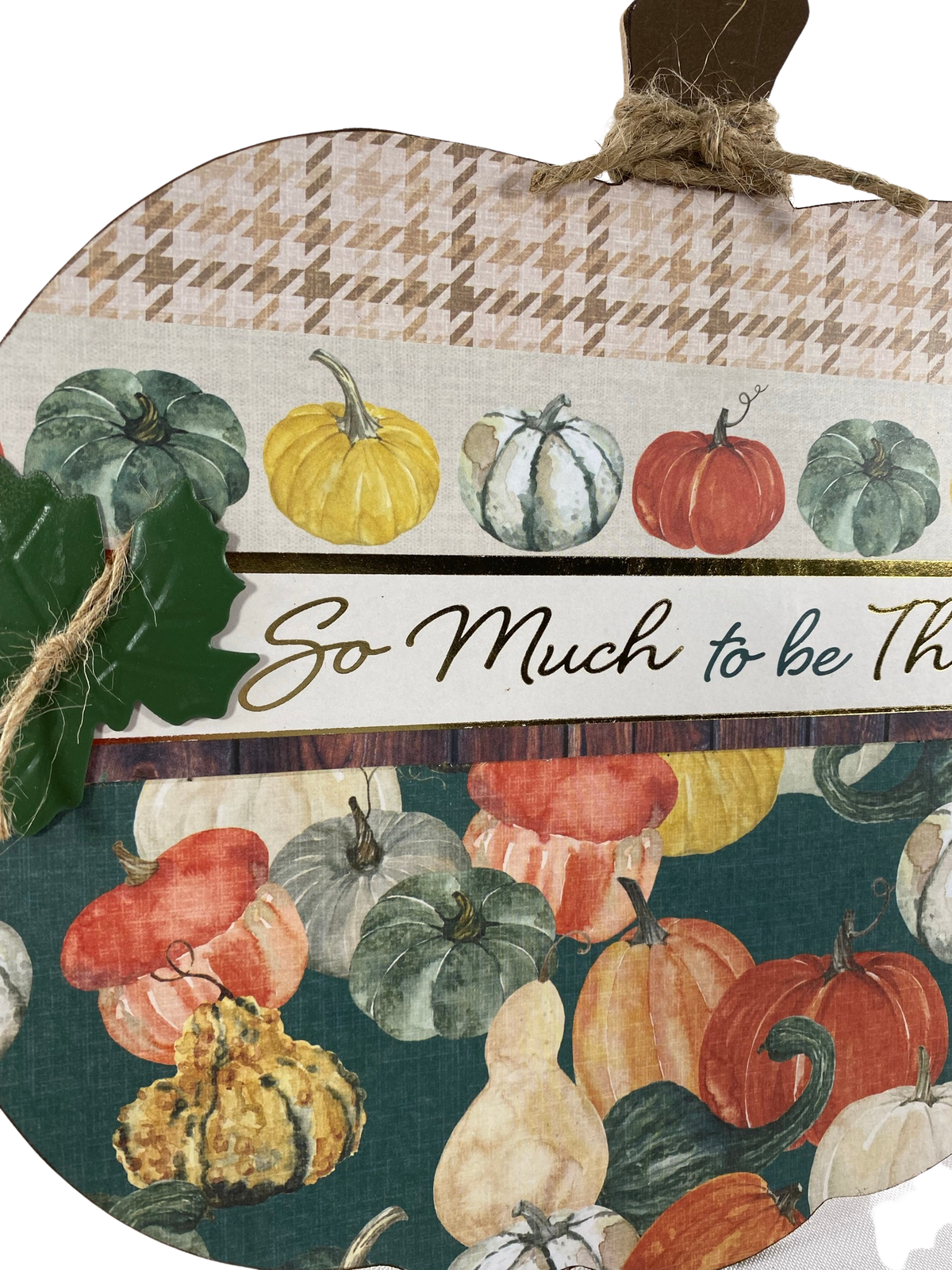 AGD Fall Decor - Much To Be Thankful For Easel-back Pumpkin