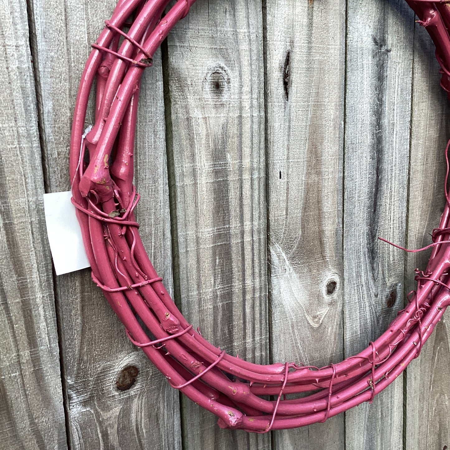 Darice Floral Craft Supply - 18-inch Pink Painted Grapevine Wreath 3pc Set