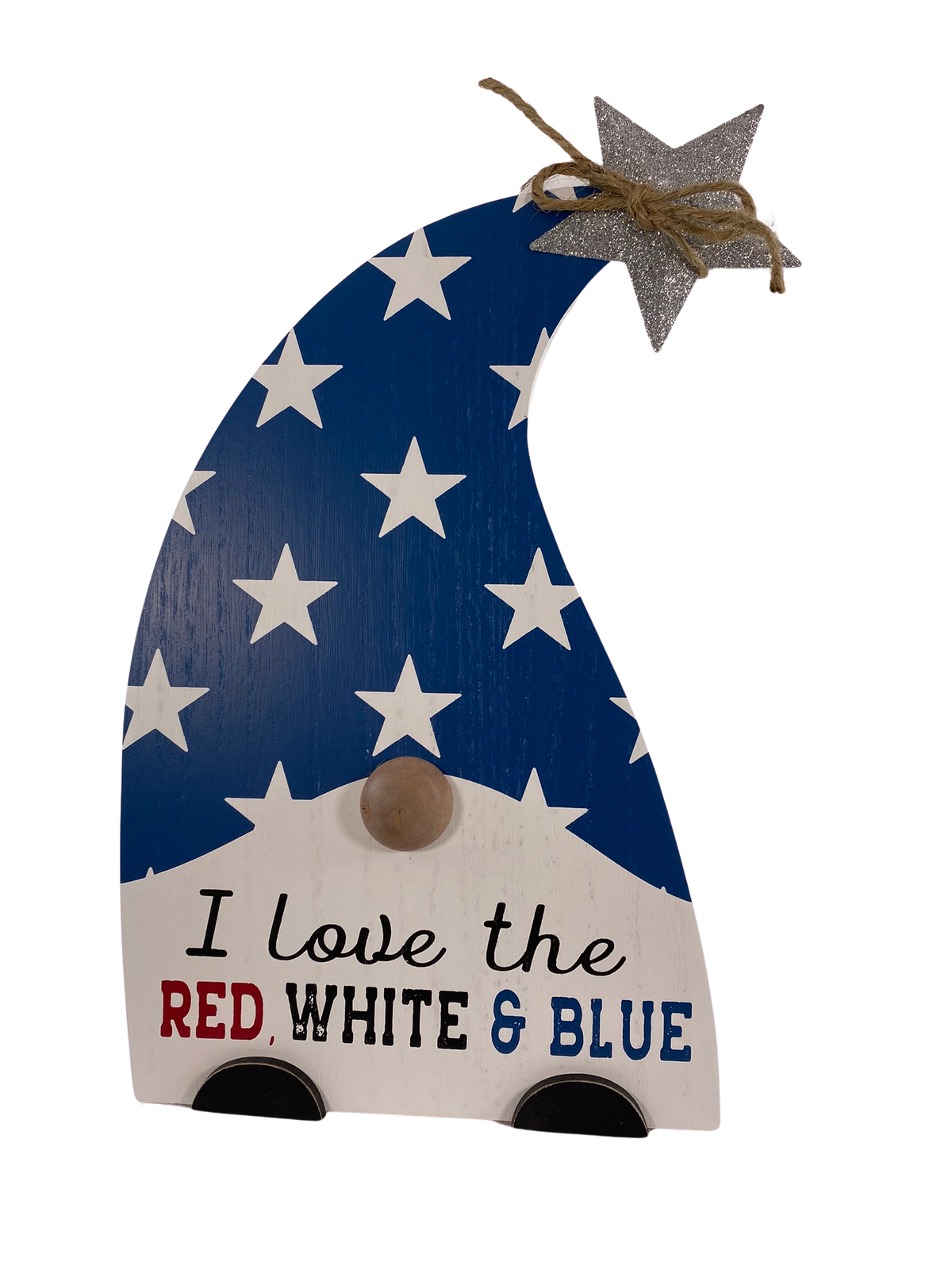 AGD Patriotic Decor - Land I Love July 4th Gnome Easel back Signs 2pc