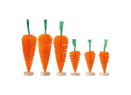 DT Easter Craft Supply - Miniature Bottlebrush Carrots Trees 3pks
