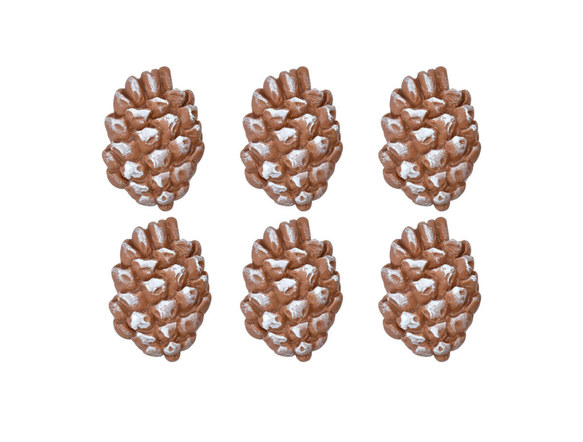 AGD Fall Supply - Resin Flatback Pine-cones Cabochon Lg Sm 20pc