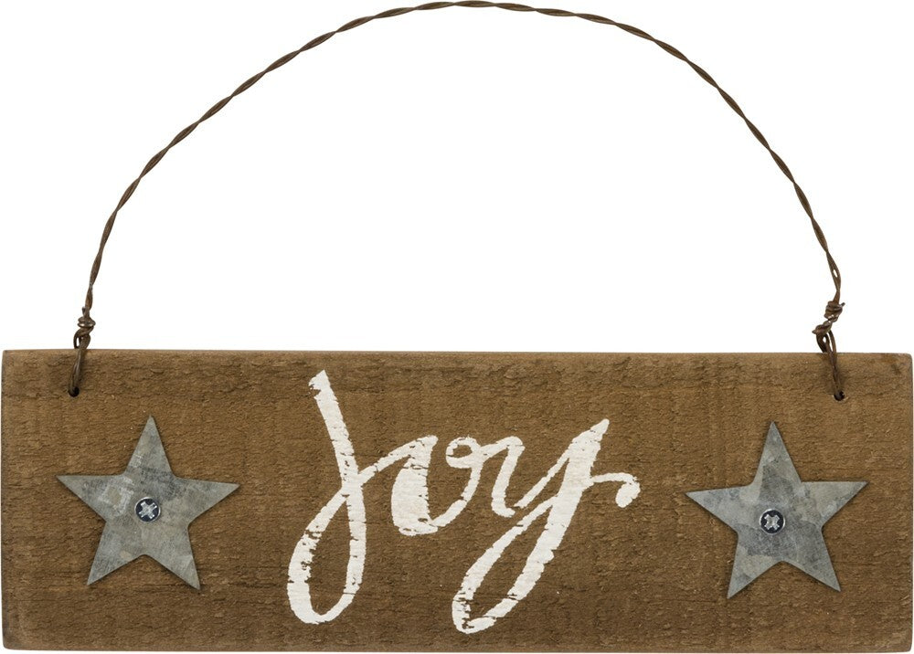 PBK Christmas Decor - Galvanized JOY Christmas Farm House Ornament