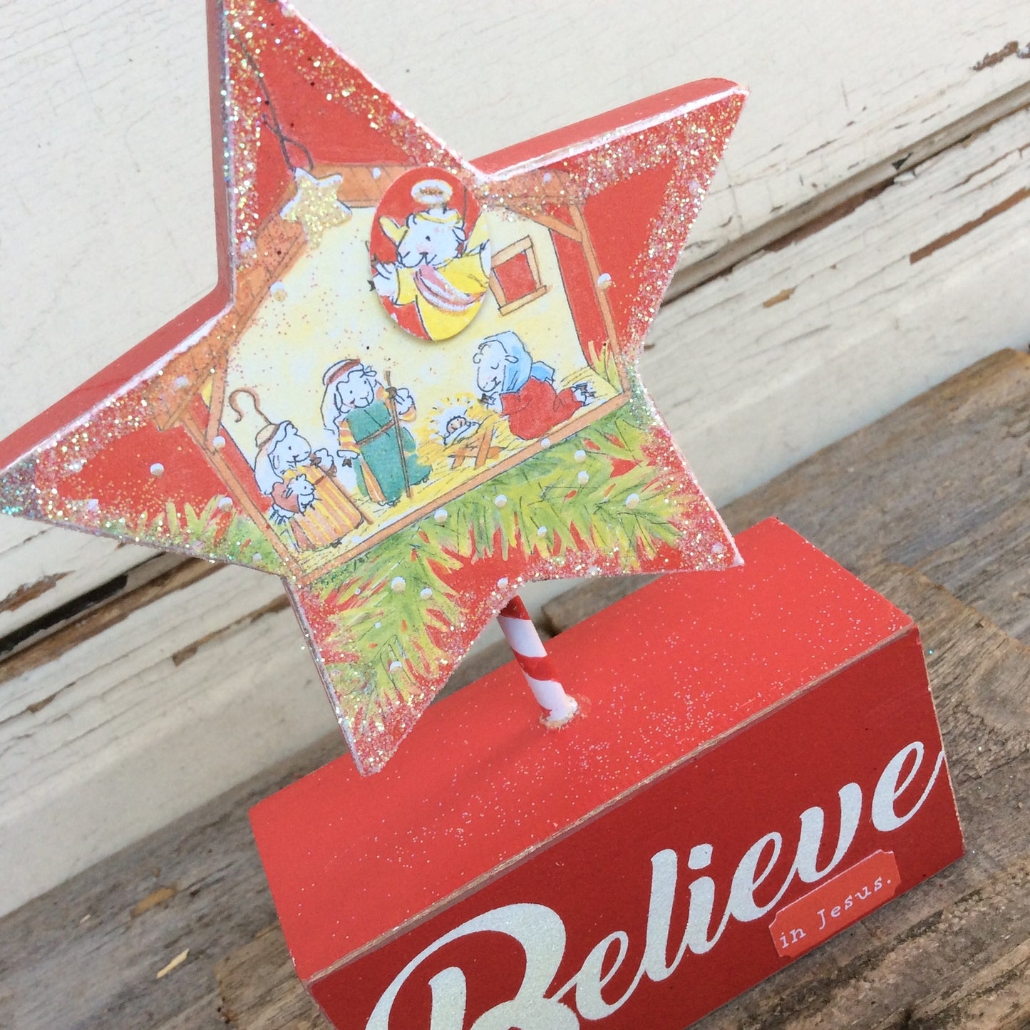 AGD Christmas Decor – Believe Nativity Lamb Star