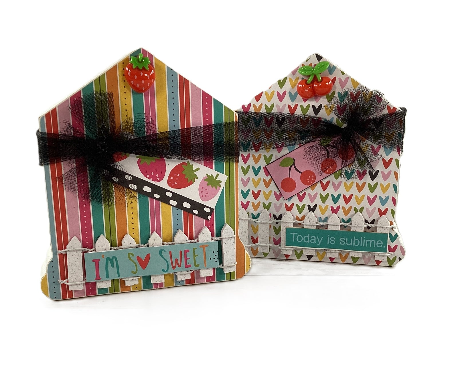 AGD Spring Decor - Strawberry Cherry Summer Chunky House 2pc Set