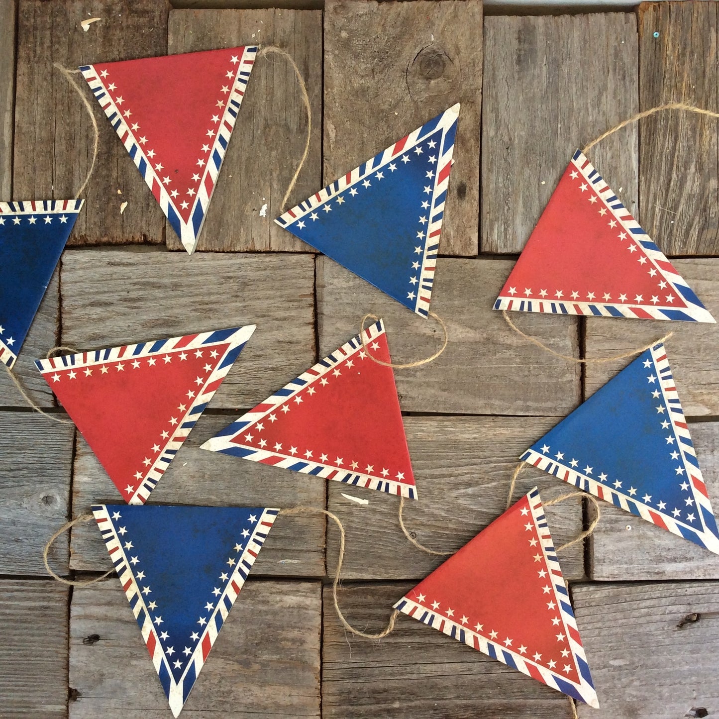 AGD Patriotic Decor - Paper Flag Banner Pennants Garland