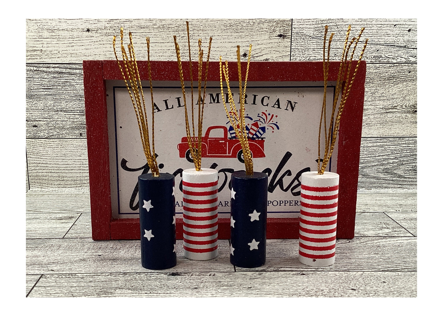 AGD Patriotic Decor - Firecrackers and Truck Sign