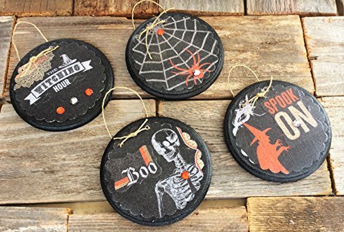 AG Designs Ornaments - Halloween Theme Spook On 4pcs. #8223