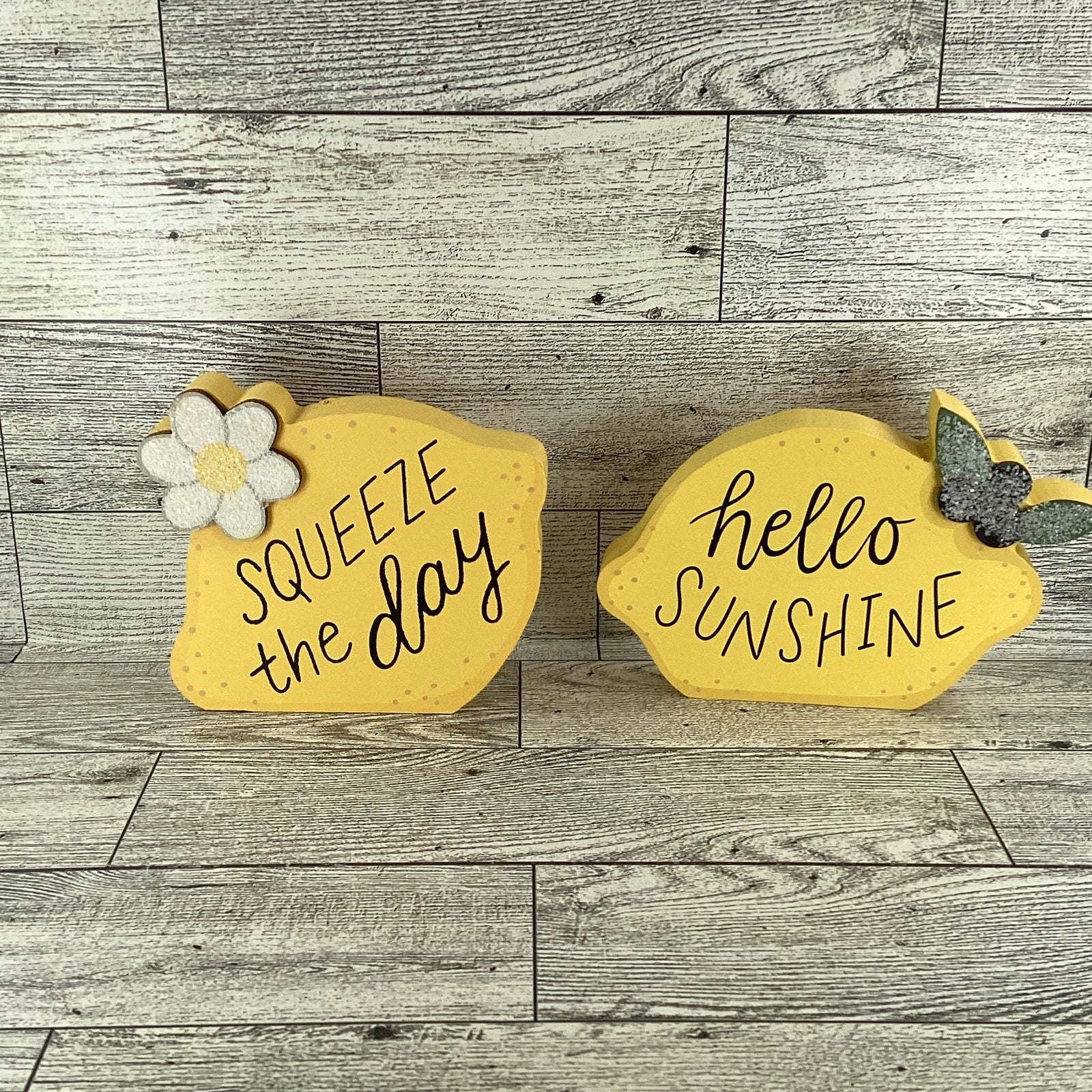 AGD Spring Decor - Summer Lemon Theme Tier Tray Decor 3pc Set