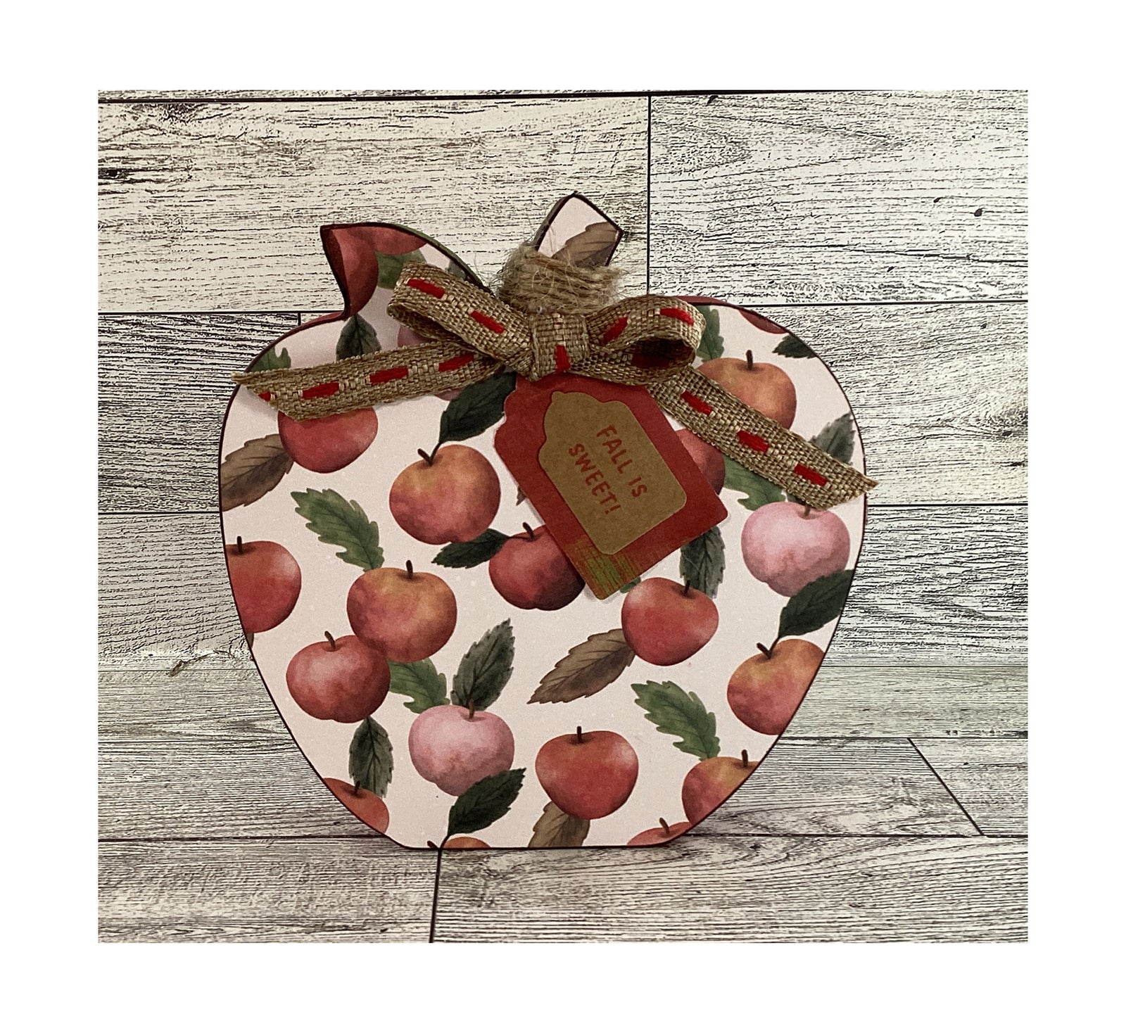 AGD Fall Decor - Sweet Orchard Chunky Wood Apple Sitter