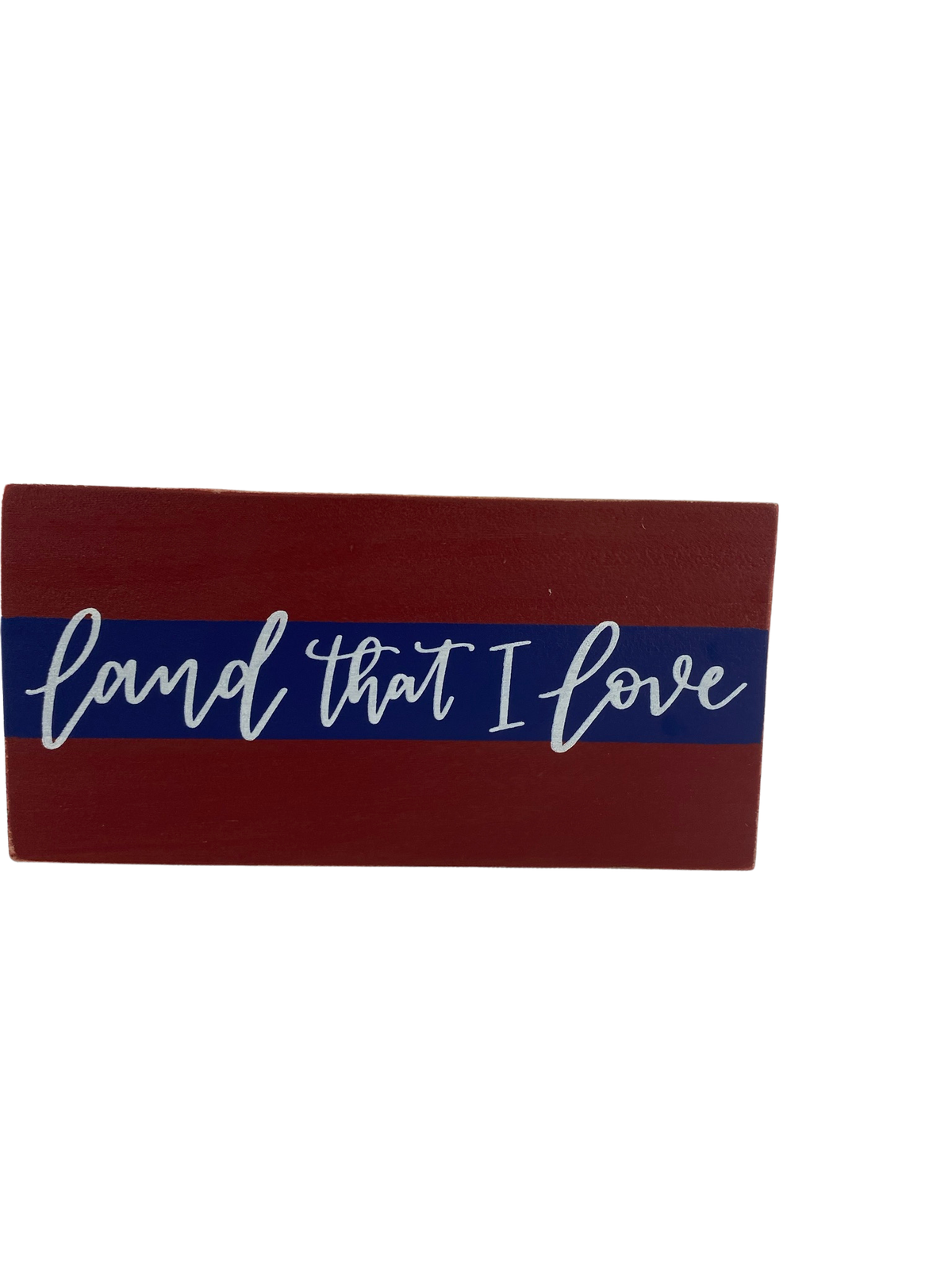 PBK Patriotic Decor - Prim Land That I Love Wood Box Sign
