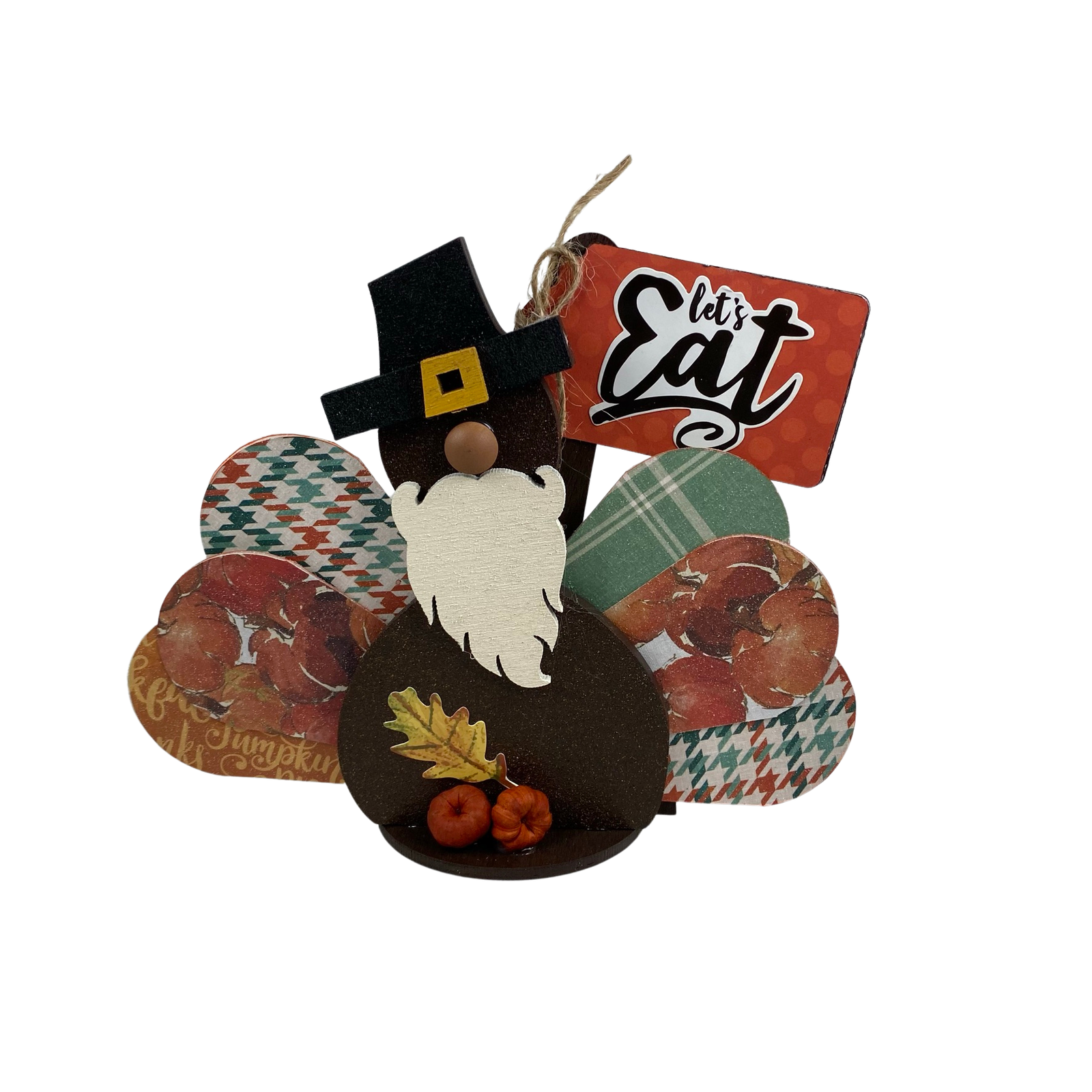 AGD Fall Decor - Fall Decor - Let's Eat Turkey Gnome Sitter