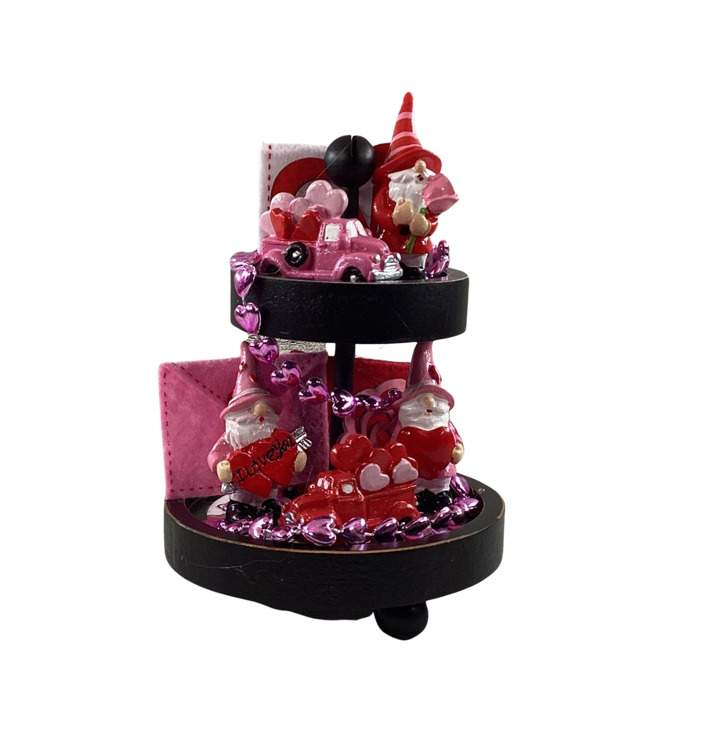 AGD Valentines Decor - Small Miniature Gnome Tray Complete Display