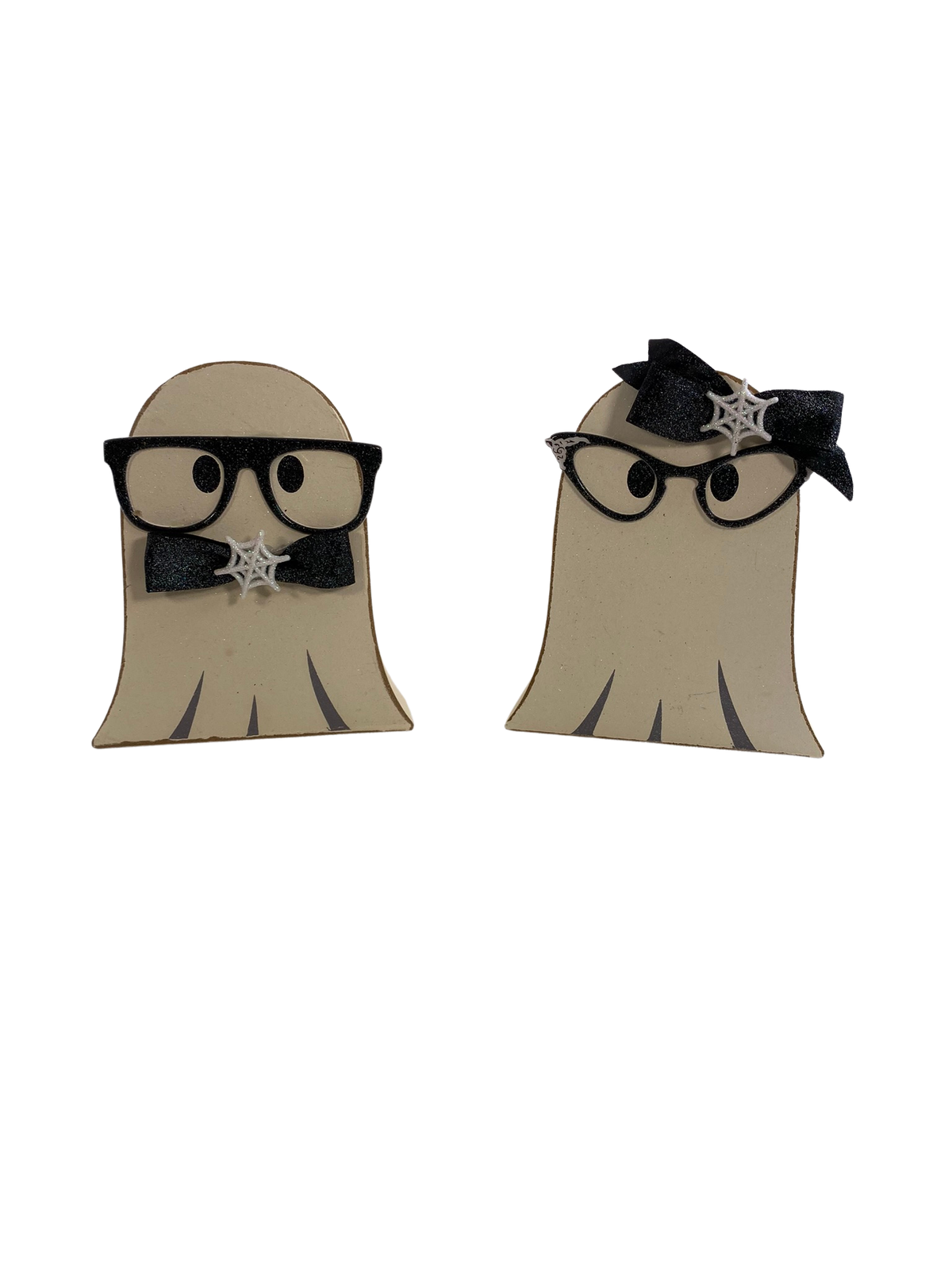 AGD Halloween Decor - Chunky Ghosts and Block Signs 5pc Set