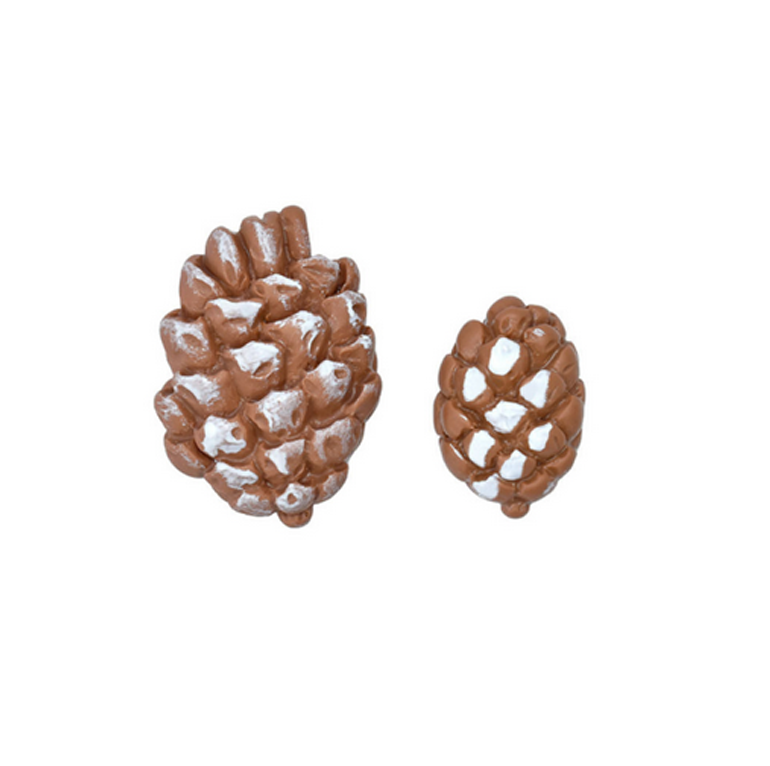 AGD Fall Supply - Resin Flatback Pine-cones Cabochon Lg Sm 20pc