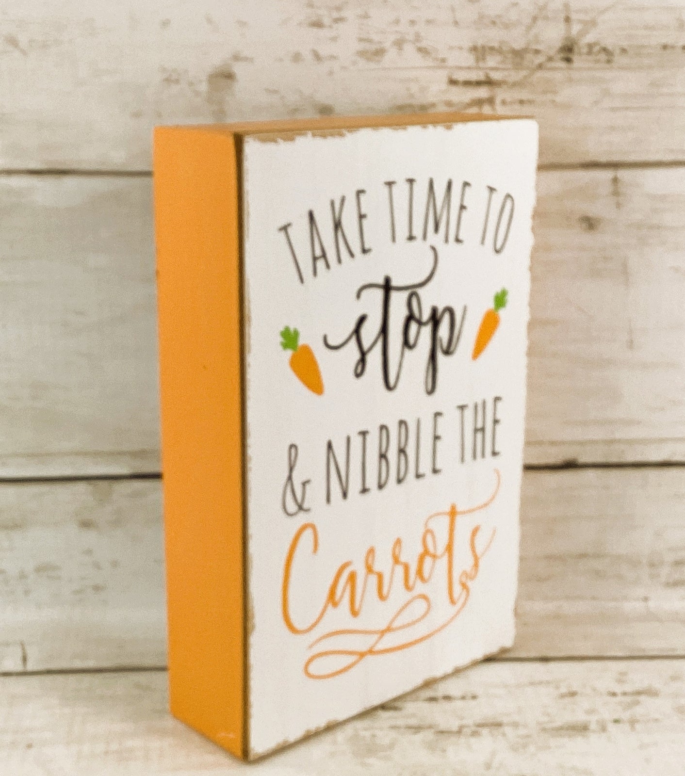 HL Easter Decor - Take Time to Nibble the Carrots Box Sign