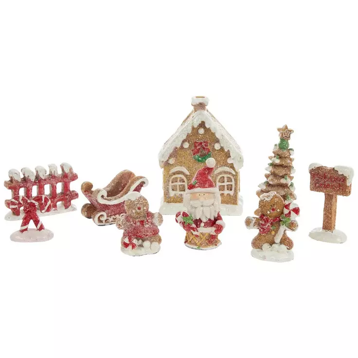 HL Christmas Decor - Mini Gingerbread Village 9pc Set