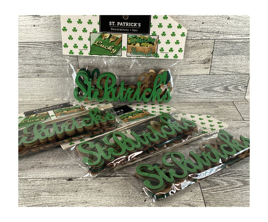 HLSt Patrick's Craft Supplies - Wood Die Cut Words 4 Sets