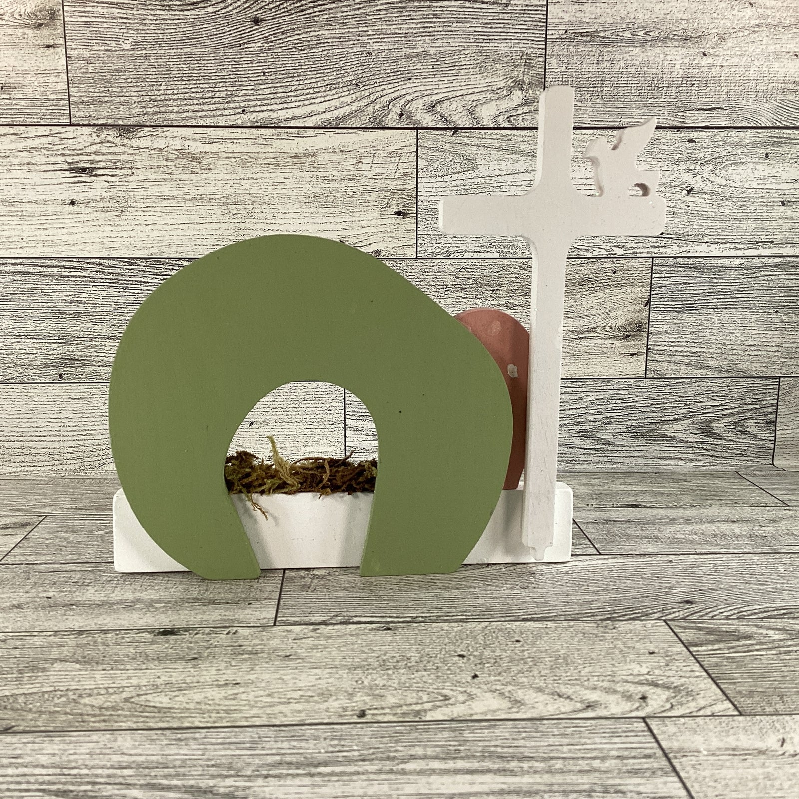 AGD Easter Decor - Jesus Lamb Resurrection Tomb Small Tabletop Scene