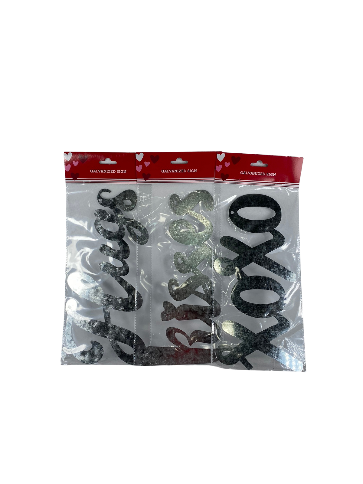 DT Valentines Craft Supply - Hugs Kisses XOXO Metal Die Cut Words