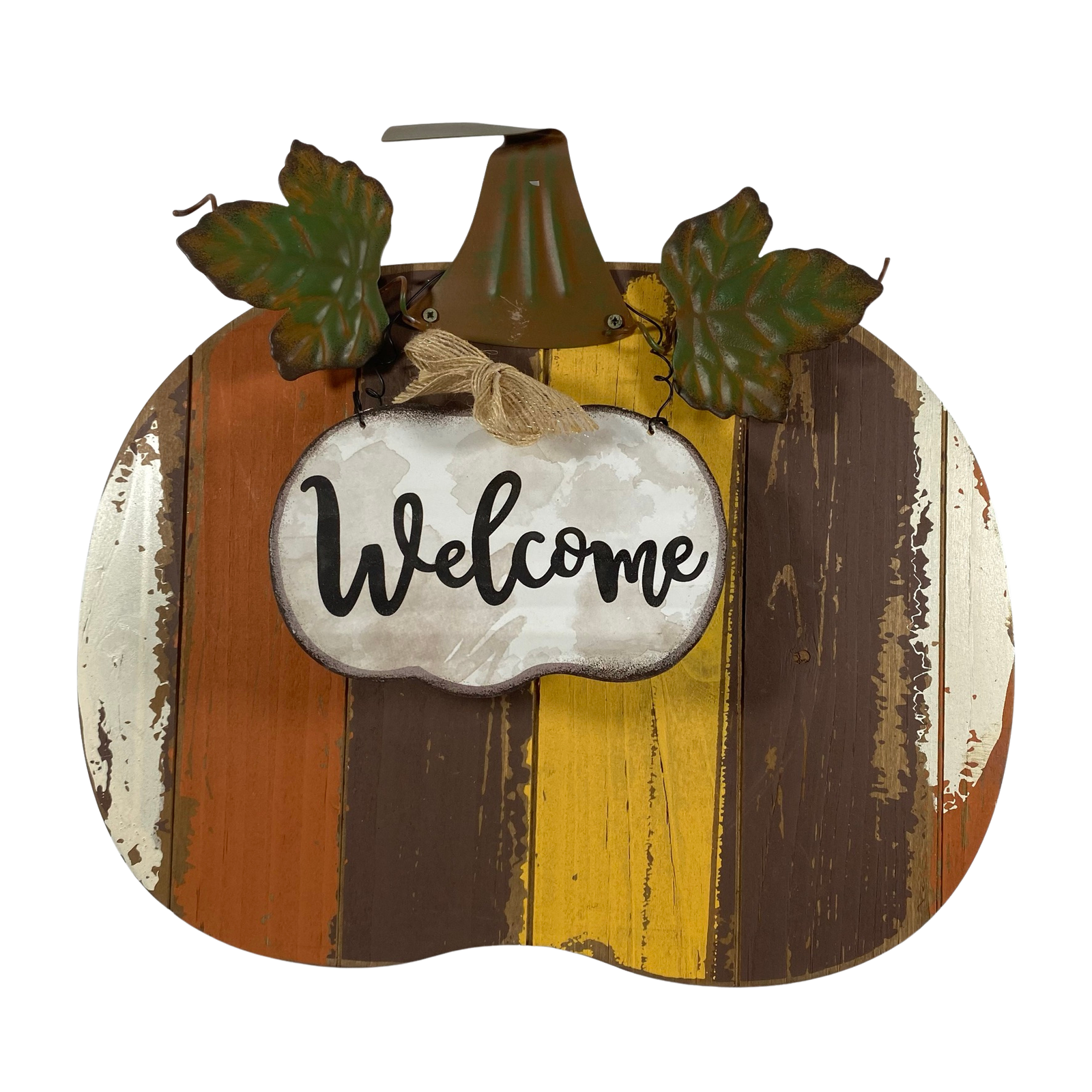 AGD Fall Decor - Wide Slat Pallet Pumpkin Welcome Sign
