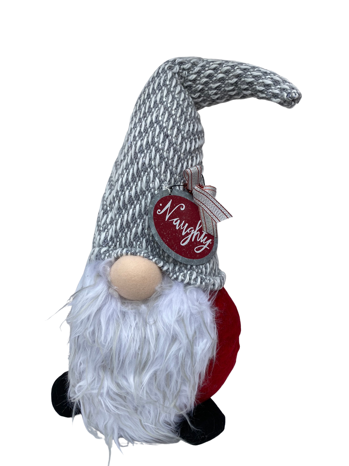 AGD Christmas Decor - Plush Holiday Naughty Nice 18-inch Gnome 2pc Set
