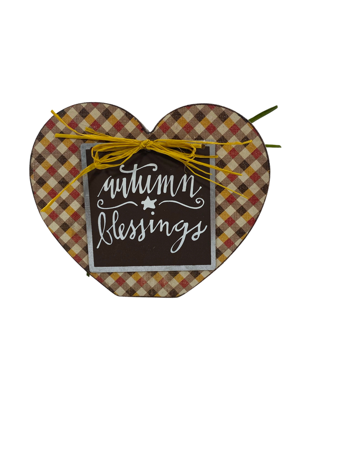 AGD Fall Decor - All Things Give Thanks Autumn Blessings Chunky Heart Sitter
