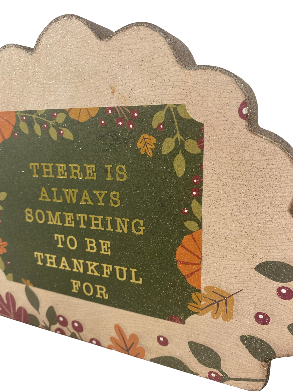 AGD Fall Decor -  Reversible Blessed Chunky Wood Turkey Sign