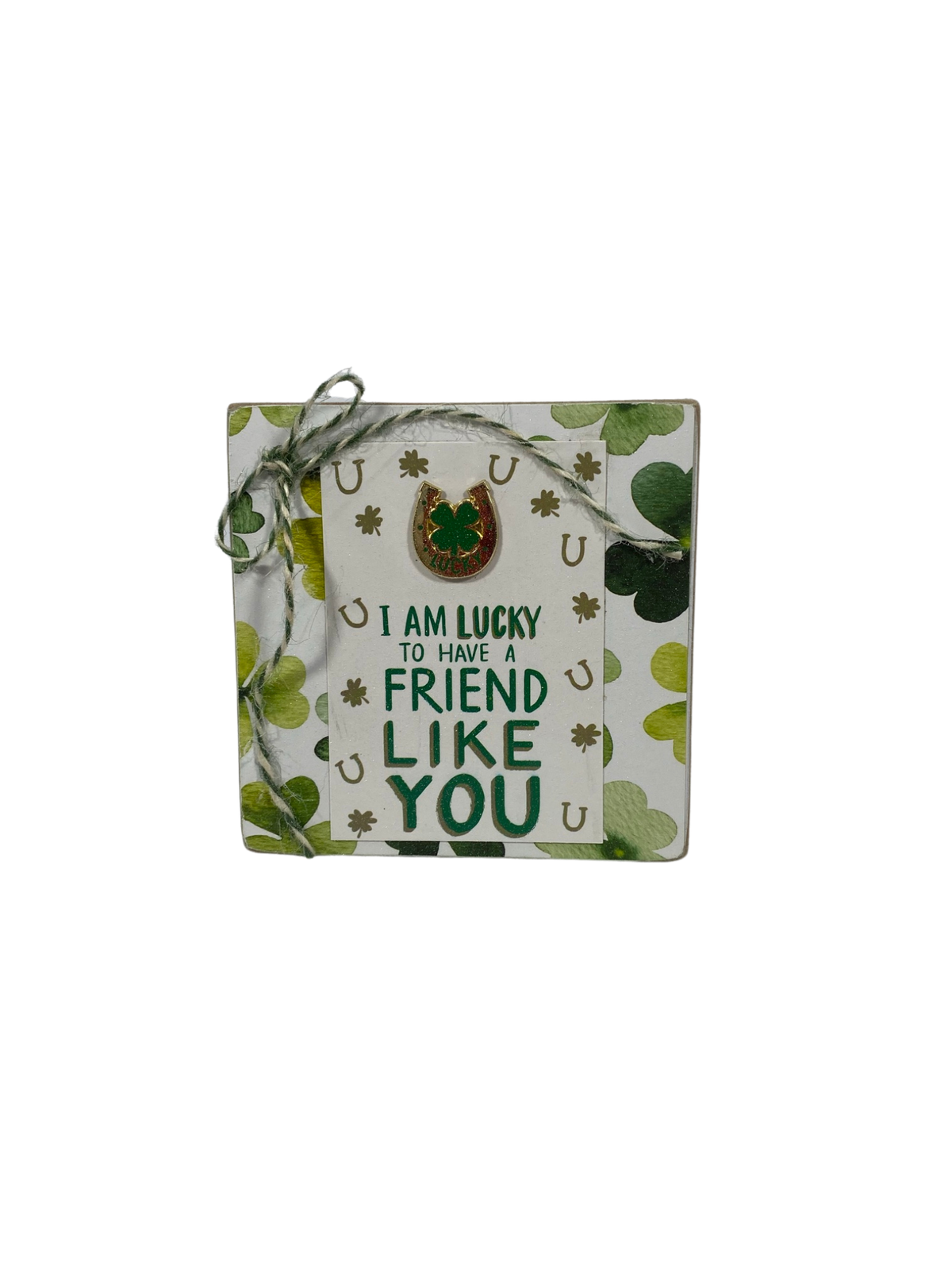 AGD Saint Patrick Decor - Lucky to Have A Friend Like You Box Sign