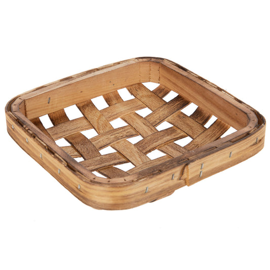 HL Easter Decor - (1) DIY Natural White Tobacco Basket 6 x 6-inch