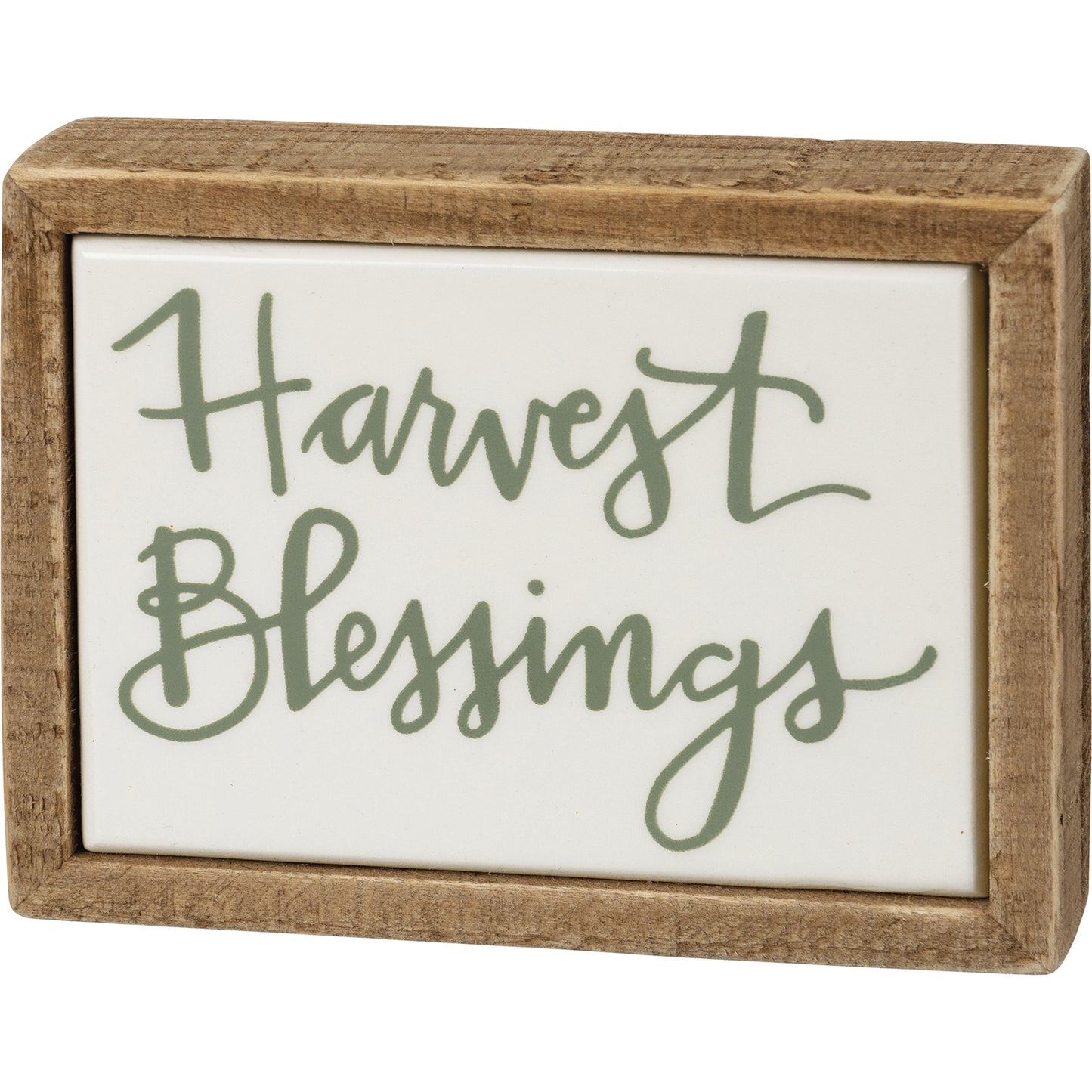 PBK Fall Decor - Harvest Blessings Mini Tier Tray Block Box Sign