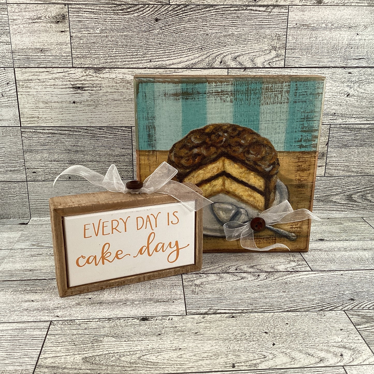 AGD  Home Decor - Cake Dessert Kitchen Tier Tray Decor 2pc Set