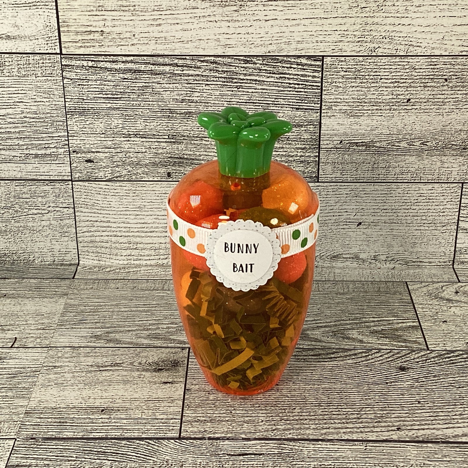 Easter Decor - Carrot Filled Fake Foam Eggs Shaker Sitter