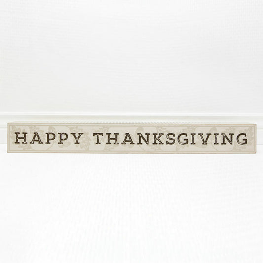 Adams & Co Fall Decor - Happy Thanksgiving Wood Mantle Sign