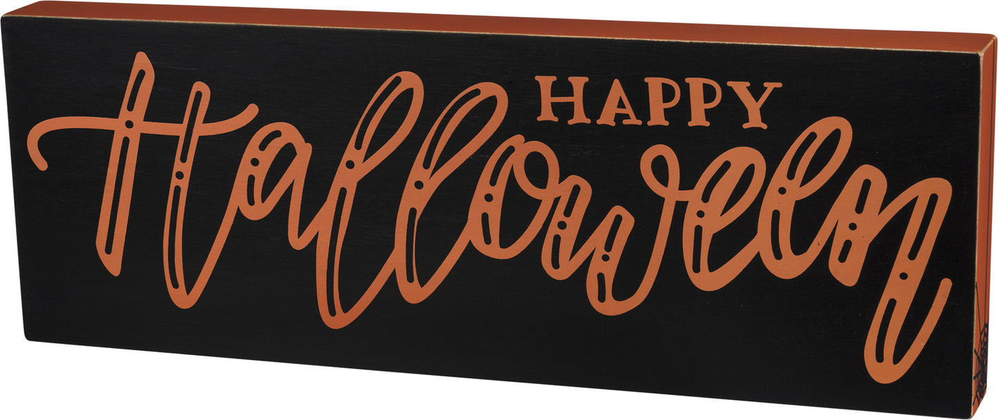 PBK Halloween Decor - Happy Halloween Long Box Sign