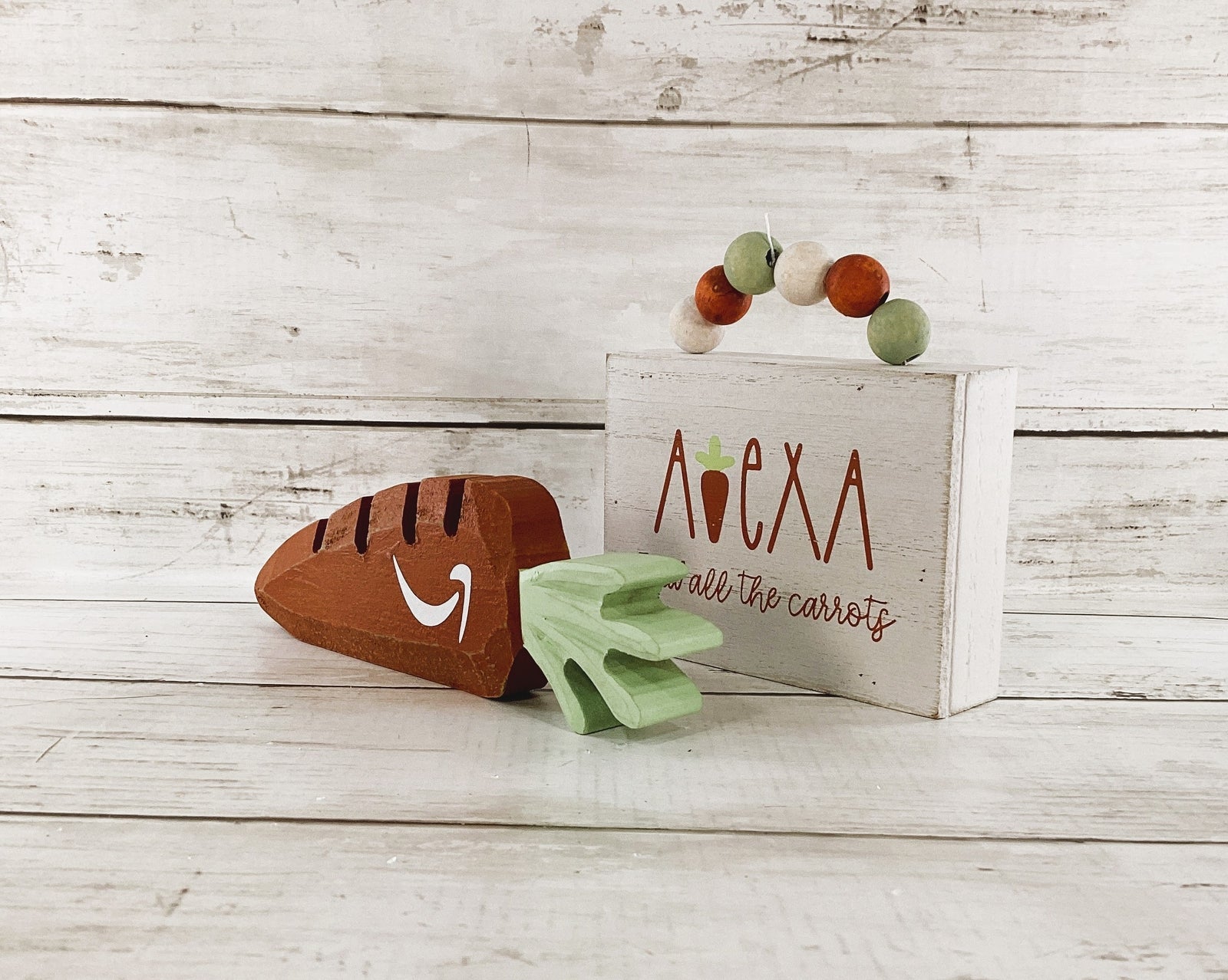 AGD Easter Decor - Alexa Show Me the Carrots Sign Chunky Sitter 2pc